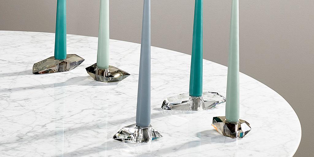 swarovski's tweet photo. Experimenting with dimensions on a smaller scale, architect @akikoski crafts Lustra, a collection of candleholders for #AtelierSwarovski. https://t.co/ZBJextFvH6