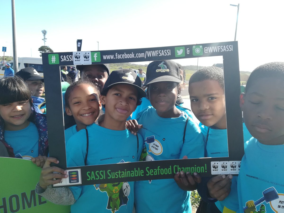 WWFSASSI's tweet photo. #WWFSASSI at Strandfontein Beach clean up with 1 of our sustainable seafood partners, @WoolworthsGBJ. SASSI interview on Expresso show soon! https://t.co/JJlZvlBldd