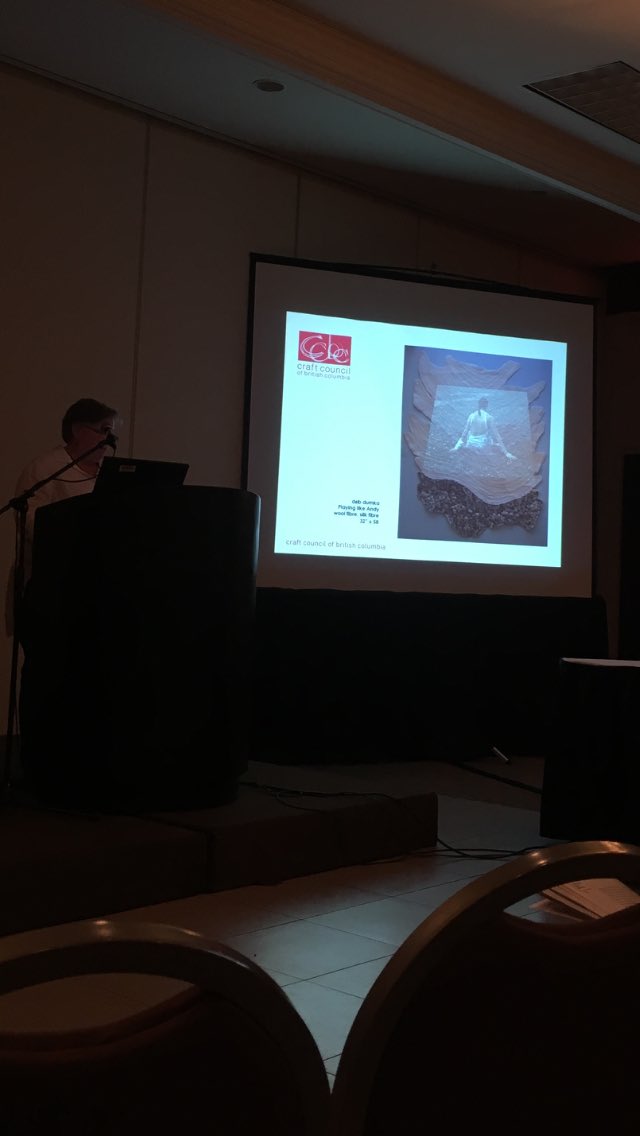 concordia_craft's tweet photo. Yesterday's craft's collaborations session- Raine McKay presents dancer's responding & in dialogue w the work of makers in BC #CraftBiennial https://t.co/6fggWqeyj7