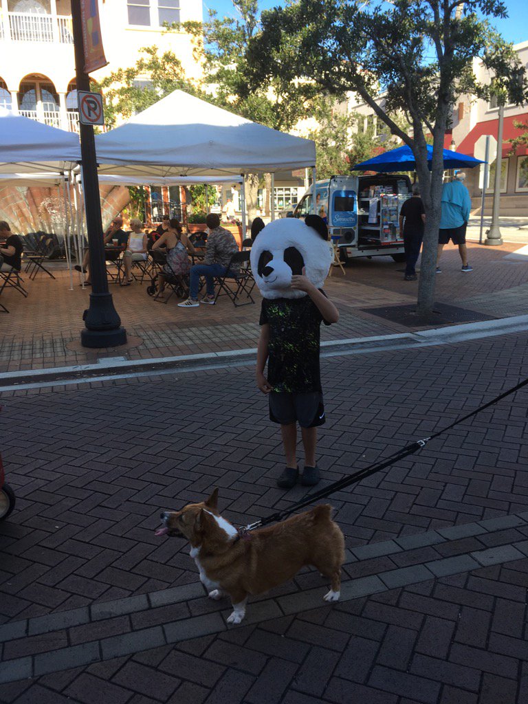 lbumpustpf1's tweet photo. We even had a visit from a panda bear! Enjoying our time here with  visitors and residents!  @AgeFriendlySRQ https://t.co/LNULaOhqt6