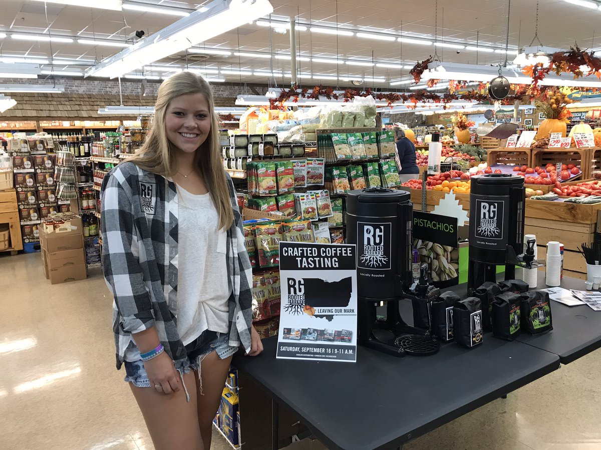 cffmvine's tweet photo. Swing by until 11 and meet Makenna and sample the fabulous @RootedGrounds coffee. Roasted locally.#FromTheGroundUp #root4rootedgrounds https://t.co/4Z4ZReA2Pj