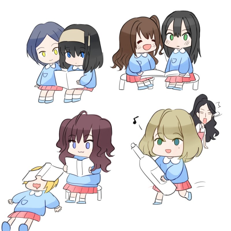 アナスタシア(シンデレラガールズ) ,森久保乃々 ,新田美波 「幼稚園2 」|摸魚企鵝🐧Moyuのイラスト