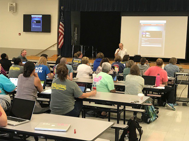 ACS_System's tweet photo. OUR awesome teachers had a productive day of professional learning for DLD across all of our 4 schools! #redefiningteachingandlearning https://t.co/LjAk2Sojui