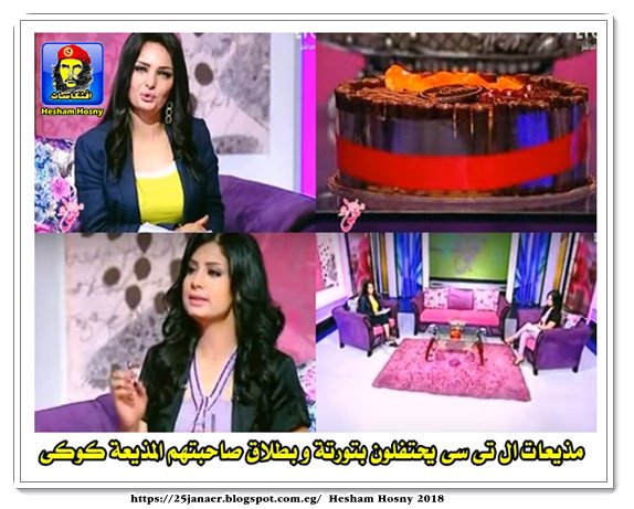 يعنى اية اعلام وتلفزيونات على قناة LTC :المذيعات يحتفلون بتورتة طلاق المذيعة كوكى صديقتهم