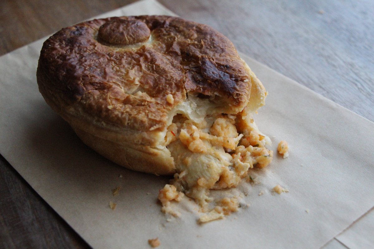 One of our best sellers; the butter chicken pie! #polishfestival #roncesvalles #northshorepieco #weekend #saturday #pies