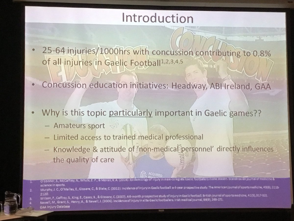 drmickmolloy's tweet photo. Concussion Knowledge attitudes and perceptions in GAA -Shane Farrington
#FSEMASC2017-ExerciseMedicine @FSEM_IRL @FSEM_ASC2017 https://t.co/pUIU26jTTC