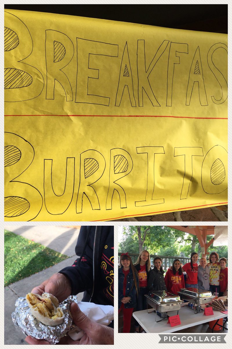 @CoronadoFCCLA selling breakfast burritos @ the Homecoming parade. Bancroft park- $2 each!!! <a href="/OfficialCHSPage/">Coronado High School</a> <a href="/CSSD11/">Colorado Springs Schooll District 11</a>