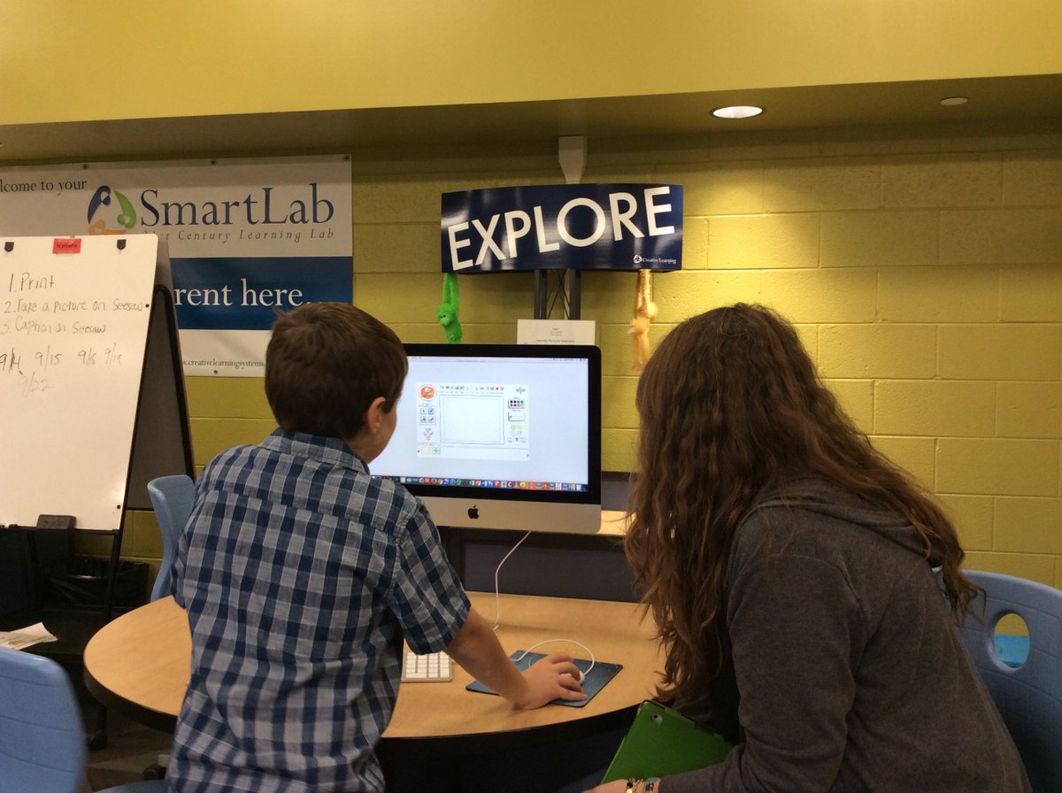 Students teaching teachers about STEM Lab at #edcampns17