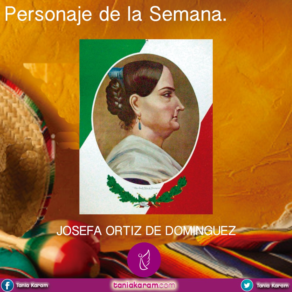 taniakaram's tweet image. Te presento a nuestro personaje de la semana.
Josefa Ortiz De Dominguez.
#LibreDe