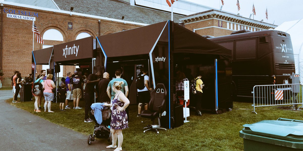 bfferney's tweet photo. #X1challenge at the Big E with @ComcastNewEng #XFINITY https://t.co/5sbCVplGU1