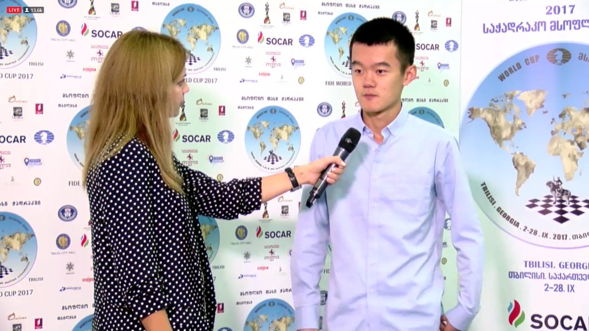 chess24com's tweet photo. Ding Liren: "I'm confident with my white pieces" https://t.co/FkiVOu1Rjb #FIDEWorldCup #c24live https://t.co/0HkrzFDjir