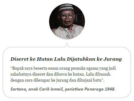 Ayahku diseret ke hutan dan dijatuhkan ke jurang oleh PKI