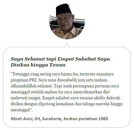 Empat sahabat saya disiksa PKI bingga tewas.