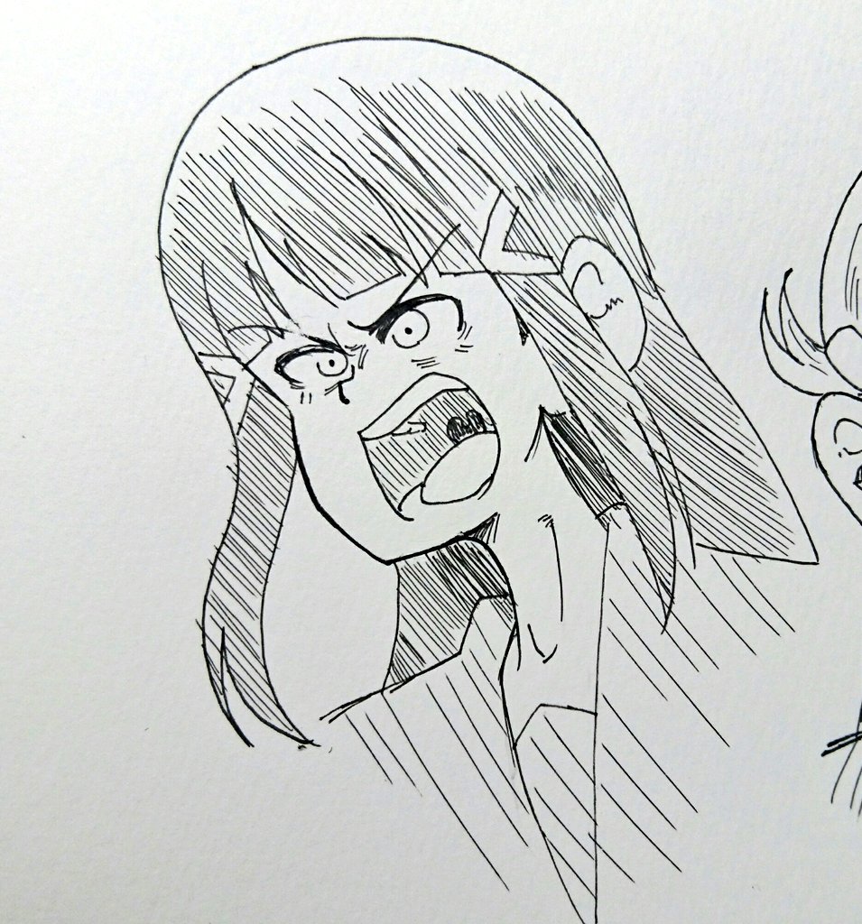 叫び顔が描きたくなるAqoursメンバー一番のダイヤさんです 