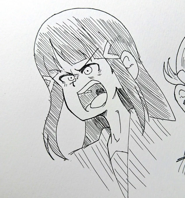 叫び顔が描きたくなるAqoursメンバー一番のダイヤさんです 