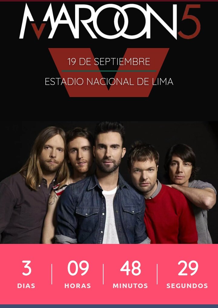 Lhesly_MP's tweet photo. #Maroon5InPerú 3 days 😍❤ https://t.co/8MO4Uew7gC