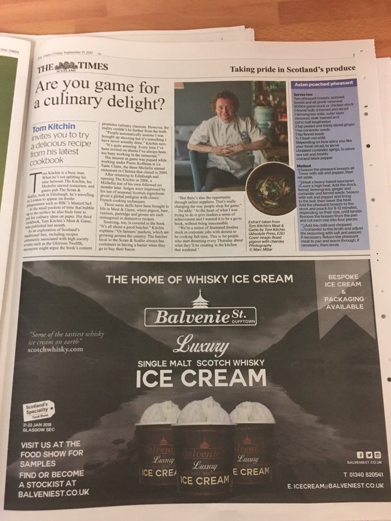 BalvenieSt's tweet photo. In the Times raising our profile and that of our stockists #morethanwhiskyicecream #selling more #balveniest https://t.co/rNr66ZnNBS