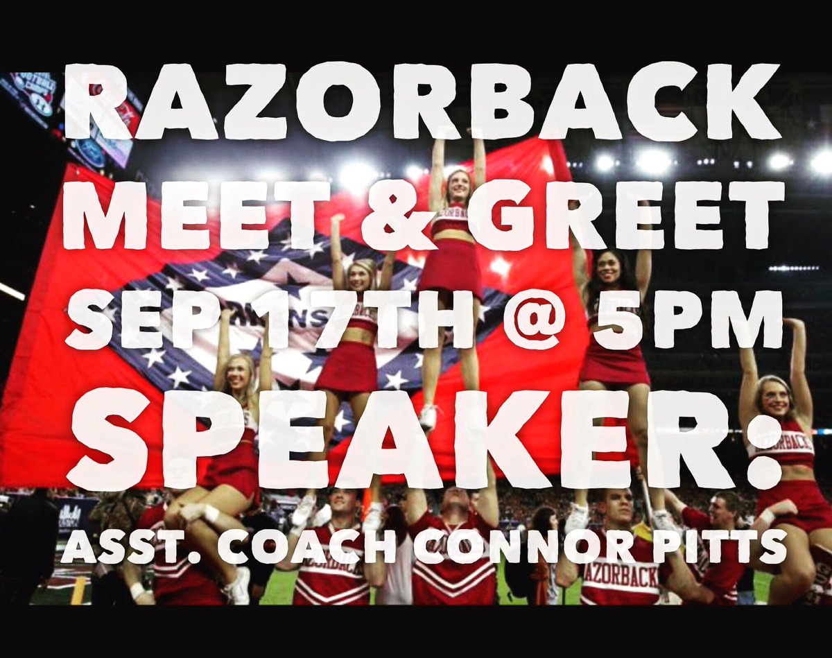 ARCheerDynamix's tweet photo. Attention: iNFiNiTi All-Star Athletes!!! You're invited Sunday @5pm -Bentonville Location. #iAFamily #bettertogether #RazorbackCheerleaders https://t.co/jxwnHRGjKl