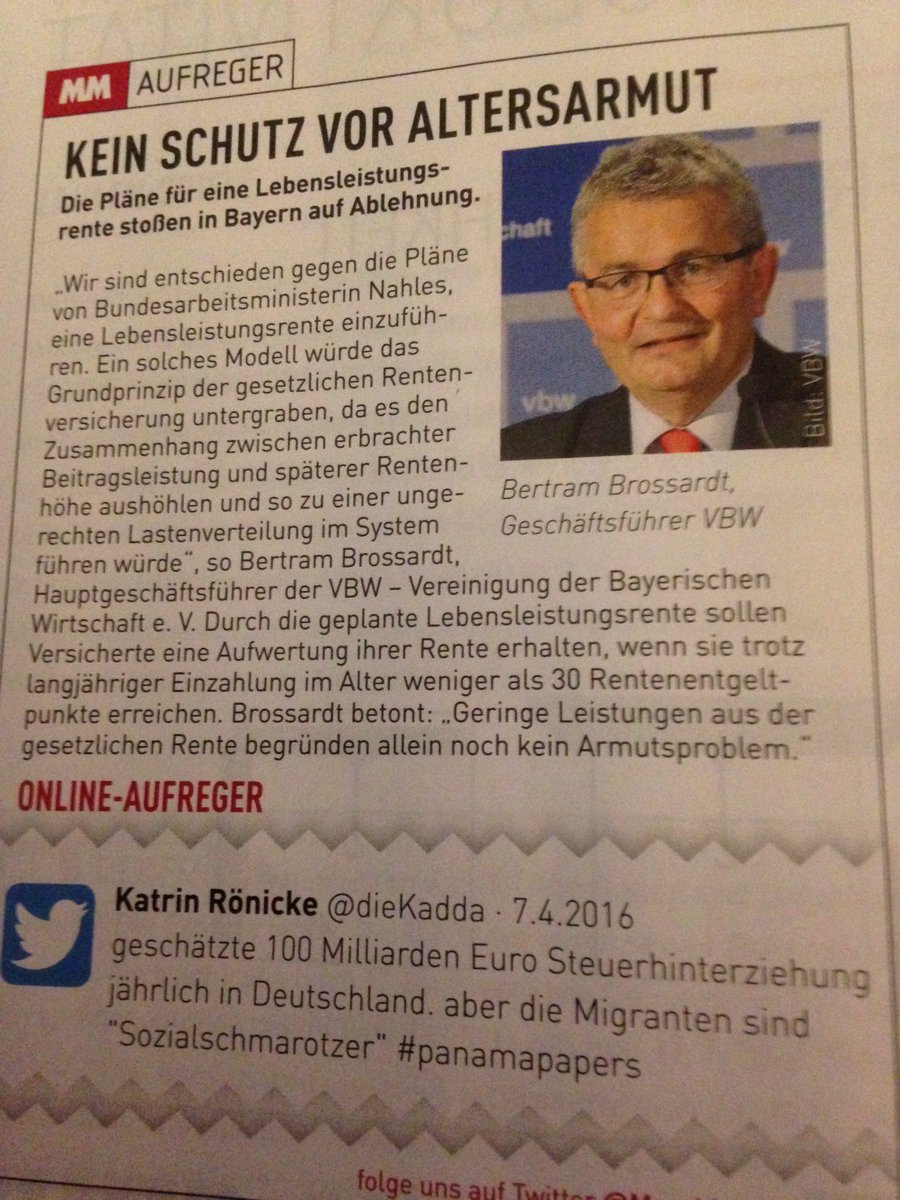 hlinke's tweet photo. während Schnitzelessens auf der Hannovermesse 2016 einen Tweet auf Papier von @dieKadda in einer Maschinenbauzeitung :) #moements https://t.co/r5VJ2ITg6n