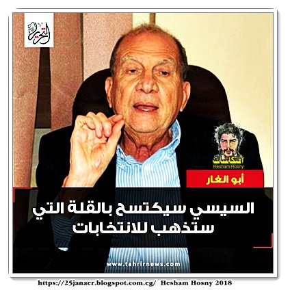 أبو الغار: السيسي سيكتسح بالقلة التي ستذهب للانتخابات