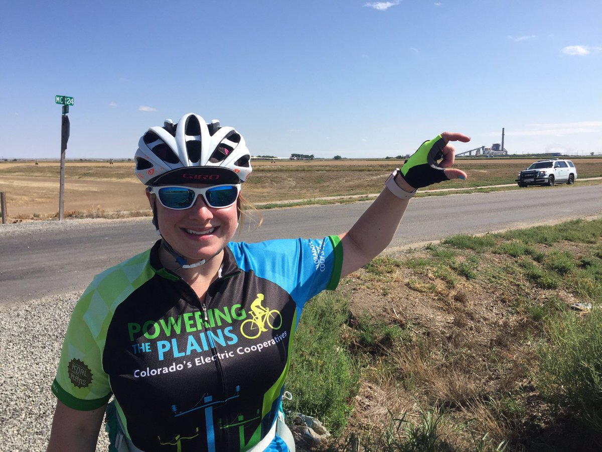 emeyerco's tweet photo. This #generatingstation looks so small... until we rode up to it!@PedalthePlains #scavengerhunt https://t.co/kThWjtw5CB