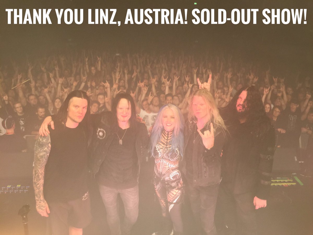 archenemymetal's tweet photo. Linz, Austria! You guys were a great audience! Sold out show tonight and we couldn't be happier 🤘🏻😛🤘🏻Tomorrow we play Ljubljana, Slovenia! https://t.co/w6fgdCh0aY