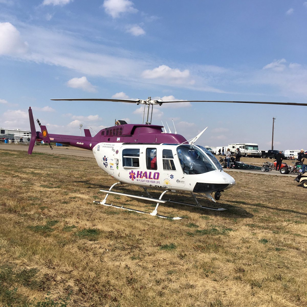 It's a beautiful day at the drag strip! <a href="/Haloairrescue/">HALO Air Ambulance</a> is here accepting donations and doing a draw for a ride! #support #fastmachines