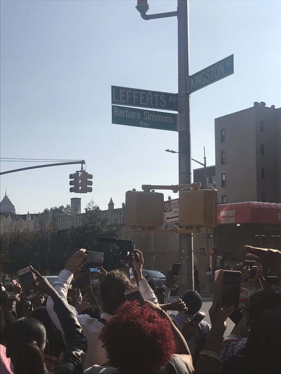 nychange's tweet photo. Proud to honor and remember our member Barbara with a street naming in Crown Heights today https://t.co/lFtQJD1BIp