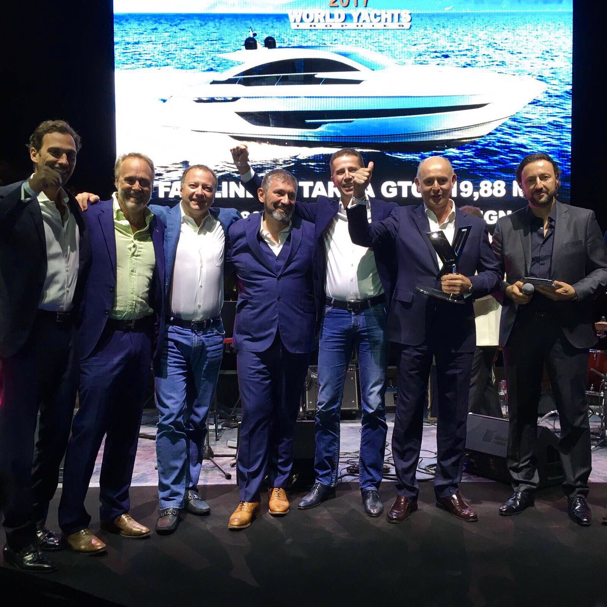 From zero to a #WorldYachtTrophy in 18 months. #FairlineYachts. The new #Targa63GTO is just the beginning. Congratulations to all involved.