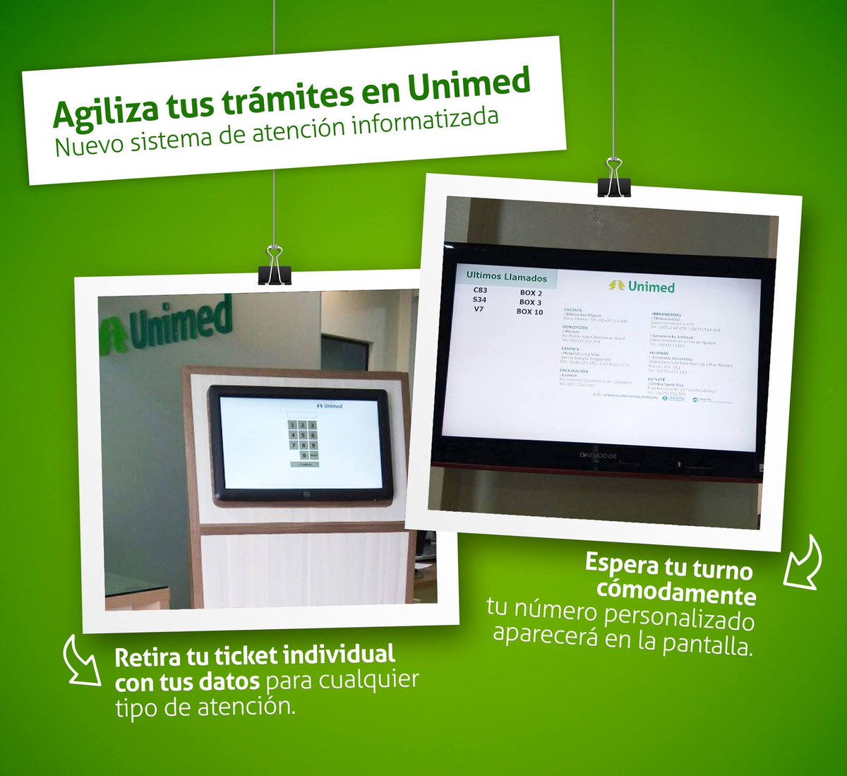unimedpy's tweet photo. El nuevo sistema de atención informatizada está pensado para agilizar tus trámites en la oficina central de #Unimed. https://t.co/D6SdVMF1p2