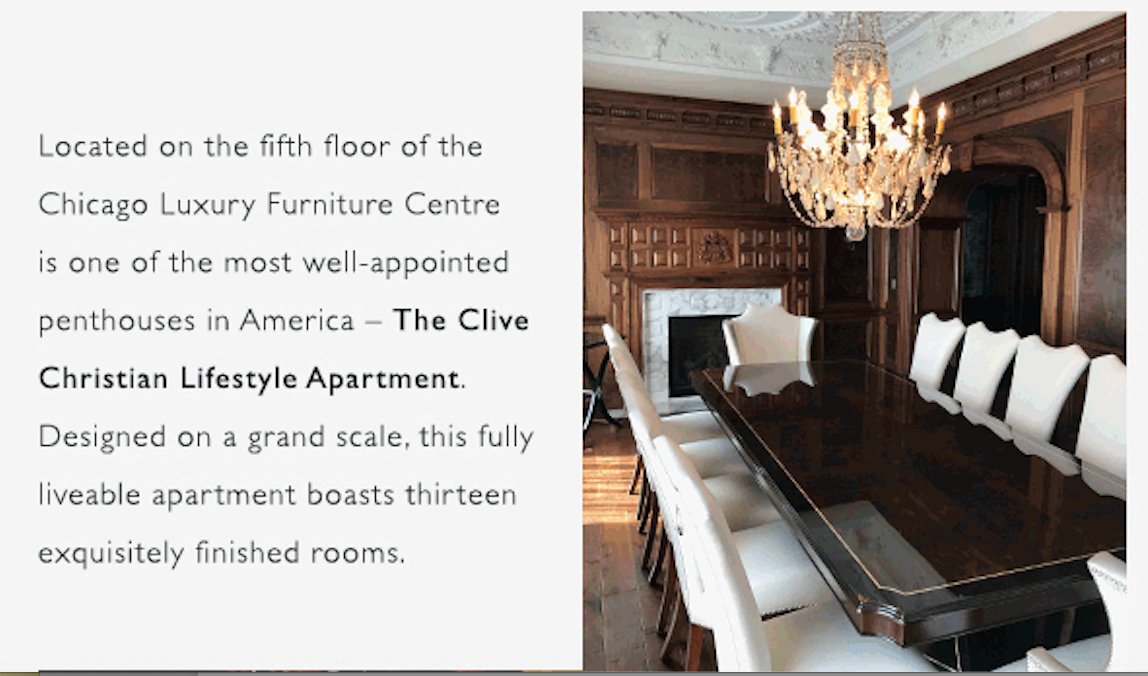 CliveChicago's tweet photo. The Clive Christian Lifestyle Apartment | Downtown Chicago. #CLFC #CliveChicago #CliveChristian #Dorya https://t.co/fccsjJUJyb
