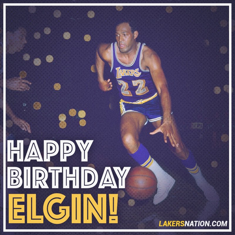 Happy Birthday to Lakers legend Elgin Baylor who turns 83 today 