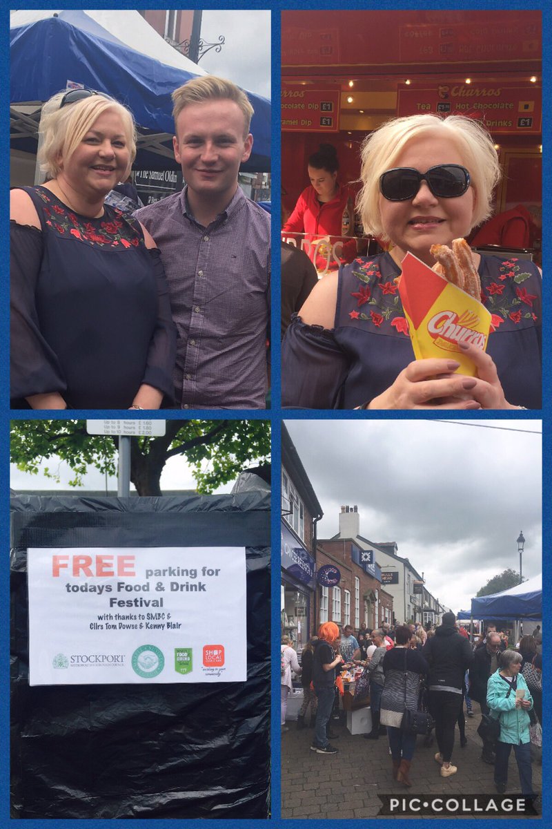 Great to see @TomDDowse and <a href="/parlezbien/">Cllr Linda Holt</a> at <a href="/MarplesFoodFest/">Marple'sFoodFest</a> this morning.
The #churos were delicious