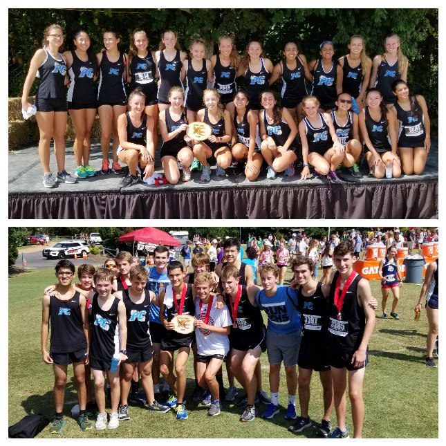 panthercreek_xc's tweet photo. 1st place sweep for PC boys and girls in the JV White races #aXCC https://t.co/emI7AnEC88