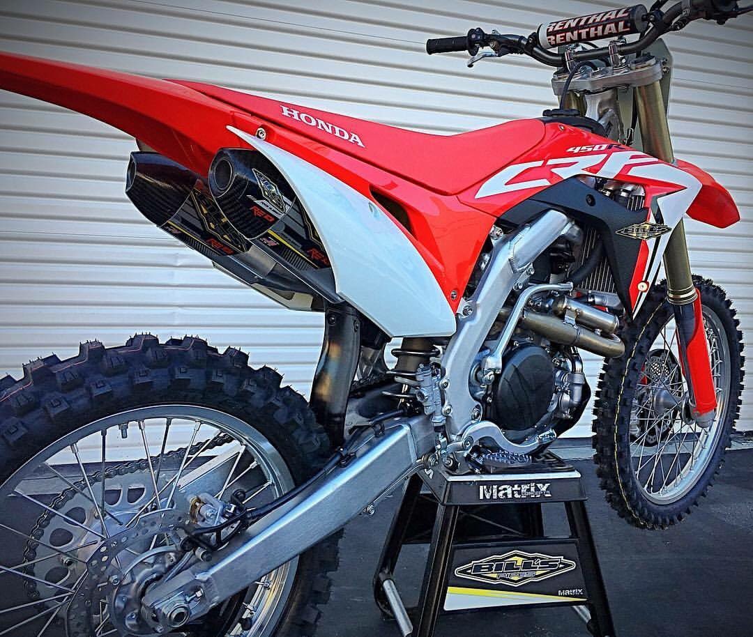 #Billspipes 2018 CRF 450R/RX available Oct. 1st. Reserve yours today. #CRF450 #RE13 #RE22 #WhySettle #TuckerRocky #Madein🇺🇸