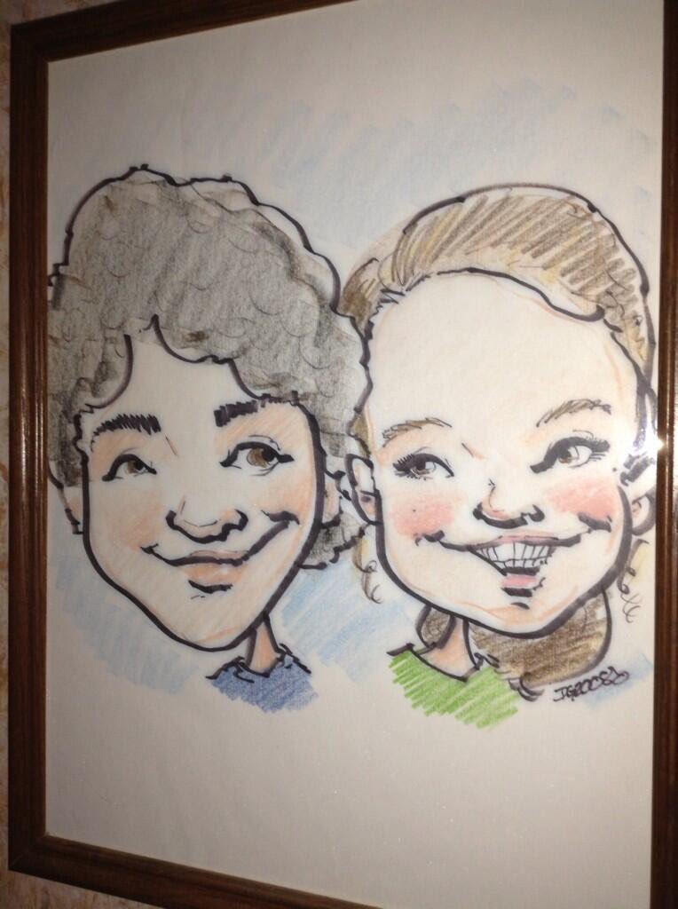 Happy birthday to my one true love Nick Jonas here is a professional caricature of us I have hanging in my hallway 