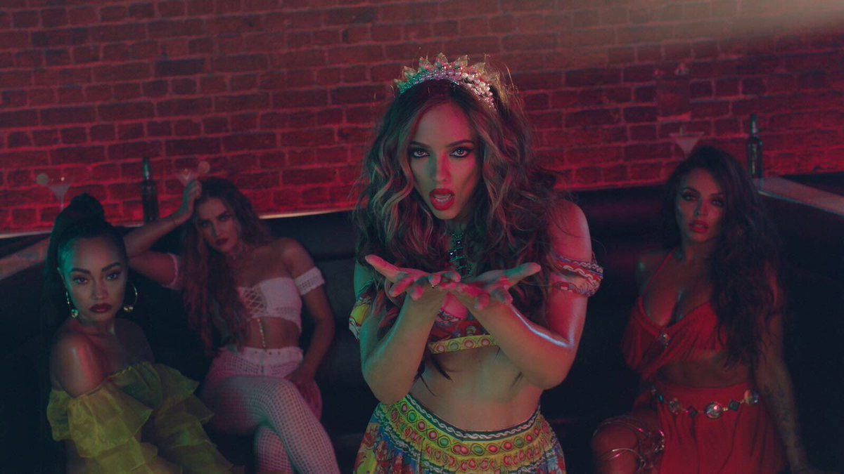 LittleMix's tweet photo. What are you lot most excited to see in the #ReggaetonLentoRemixVideo? 😍😍😍 Let's hear it!! 💃💃 LM HQ x https://t.co/gqSynCHekY