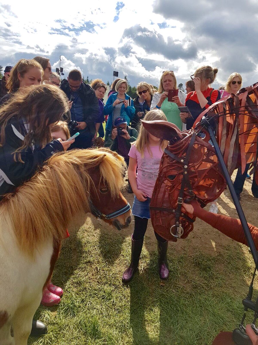 Follyfoothorses's tweet photo. Jake saying hello to Joey from @WarHorseOnStage @BlenheimHorse amazing to see him interacting with him as a real horse 🐴 #bpiht2017 https://t.co/nfNkuapBRY