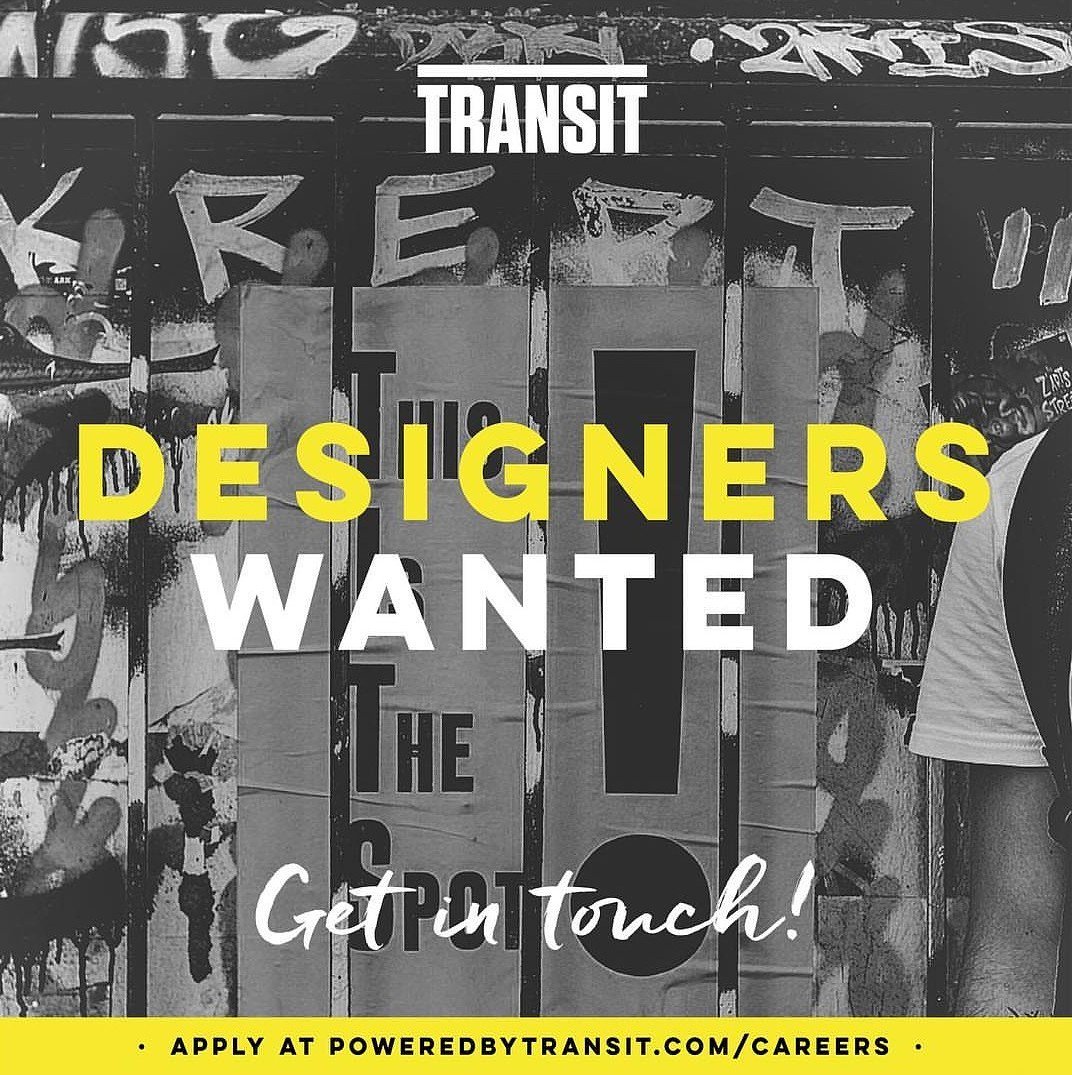 transitcreative's tweet image. We're hiring! Holla!
