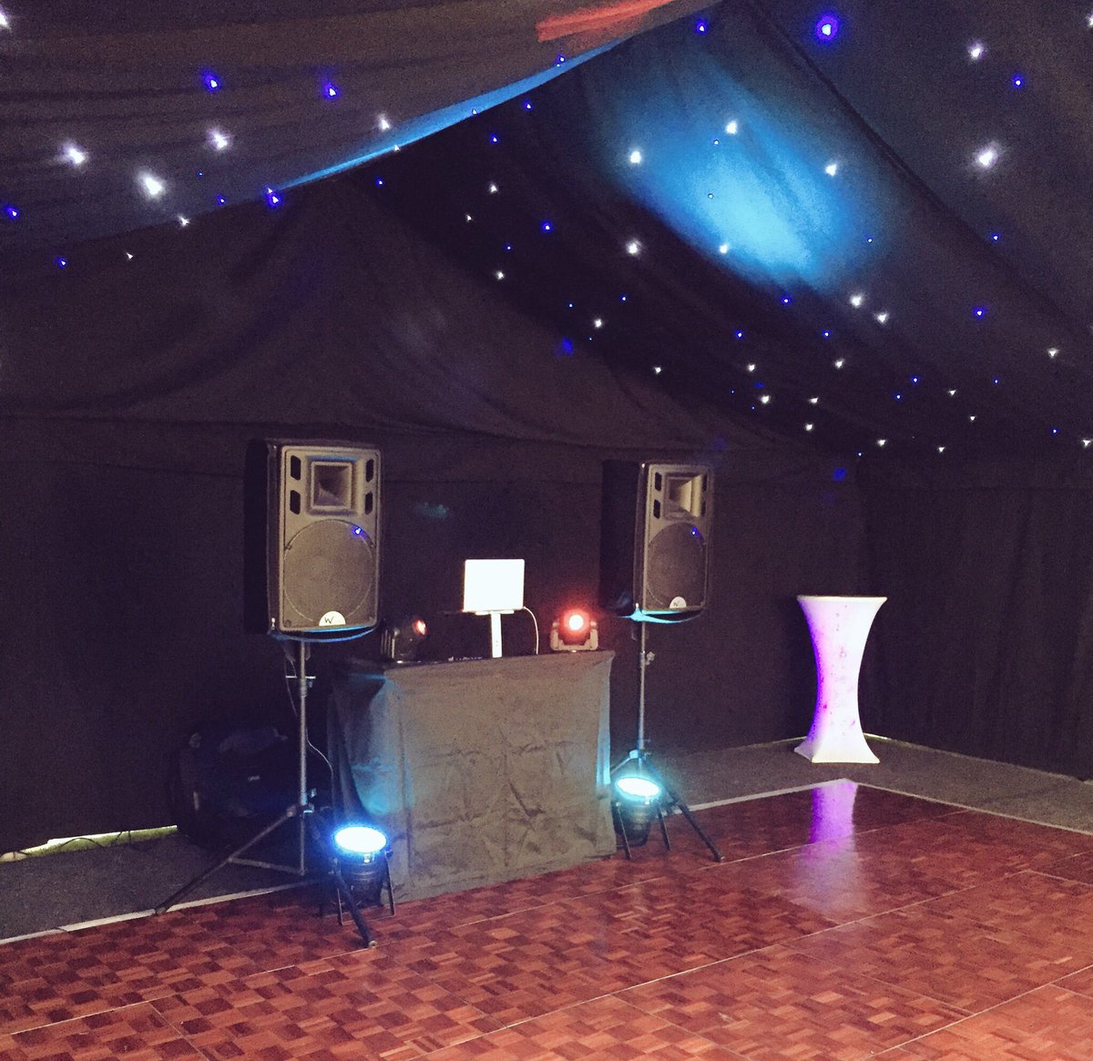 Setup for tonight's birthday party, huge Marquee in the garden. Going to be a good night! #Mobile #DJs #Essex