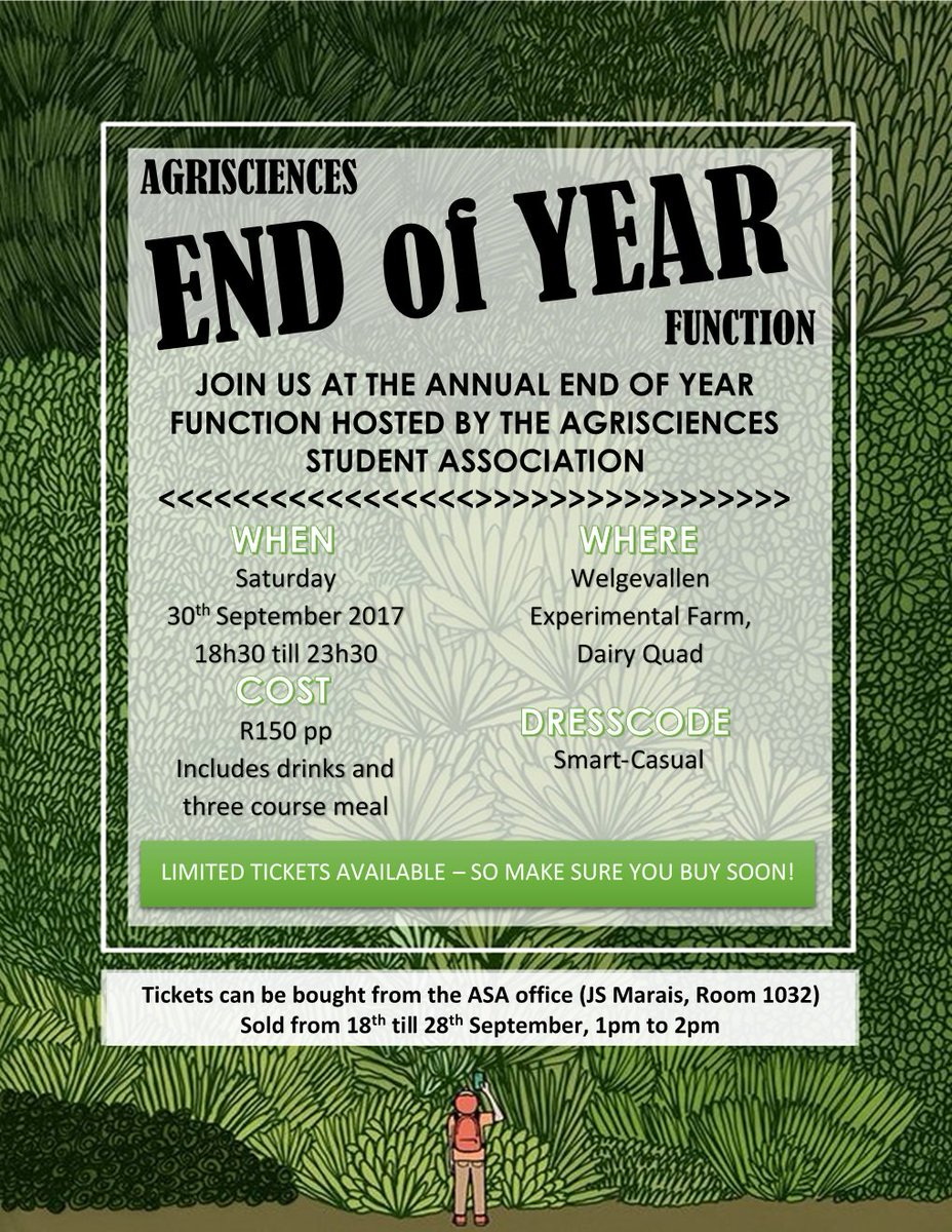 ARE YOU READY FOR YEAR-END FUNCTION?!
Tickets go on sale Monday 18th September 2017 🌵