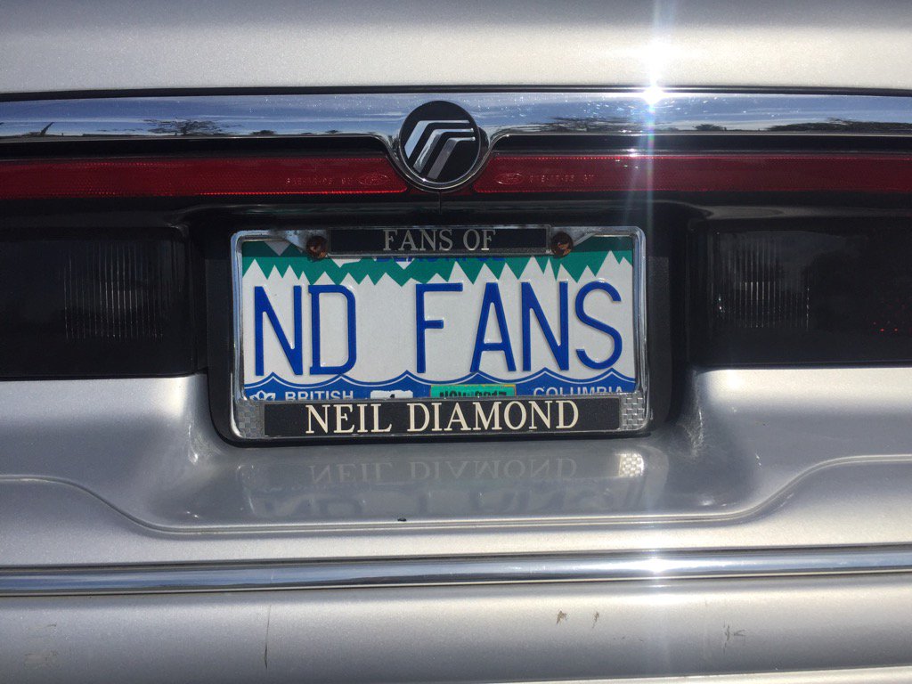 Just seen this lisense plate. #neildimond