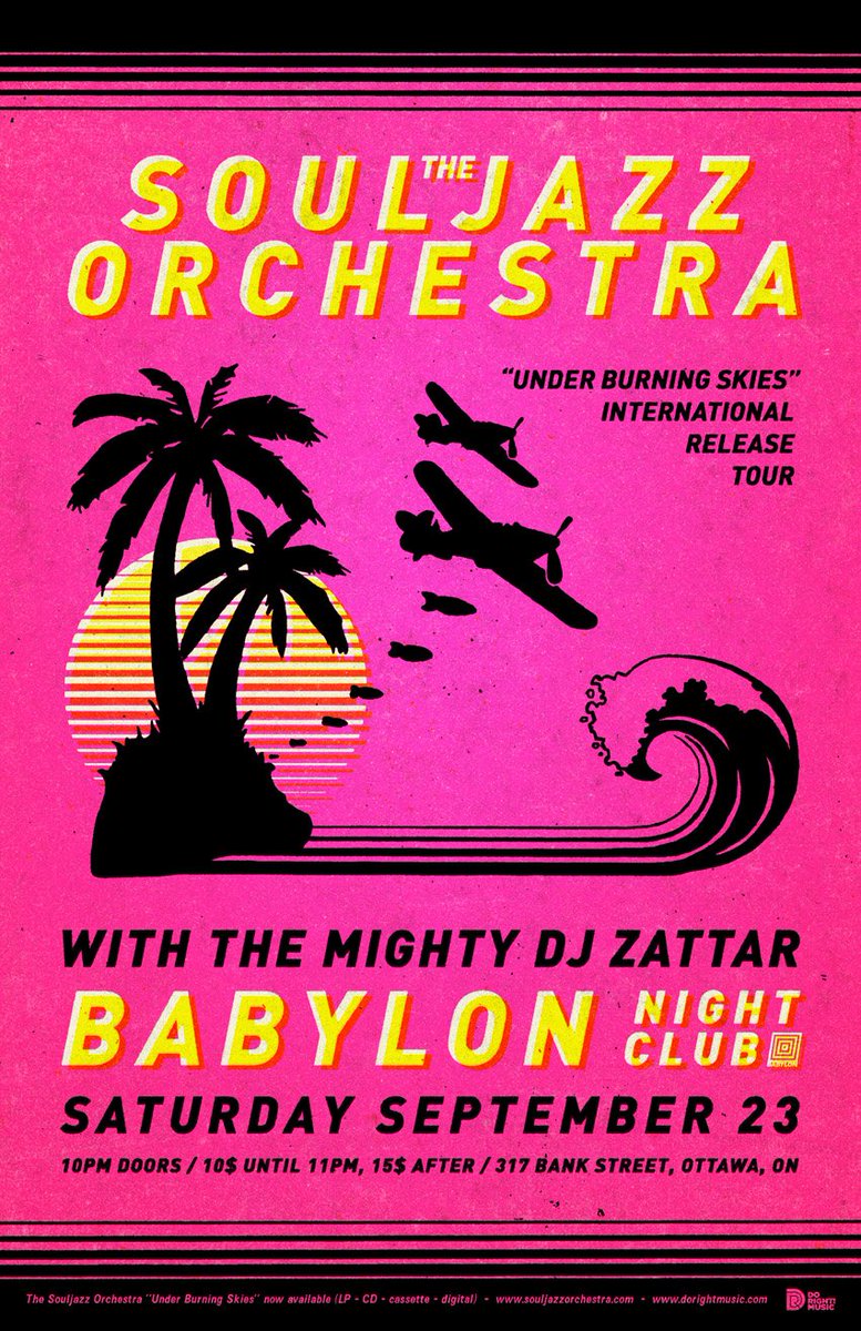 souljazzorch's tweet photo. #Ottawa!  Souljazz kicks off its world tour next Sat Sept 23 at @BabylonOttawa w/ @timekodemusic's @DeejayZattar!  https://t.co/IJMK1qGHSO https://t.co/X5OJLs58Ro
