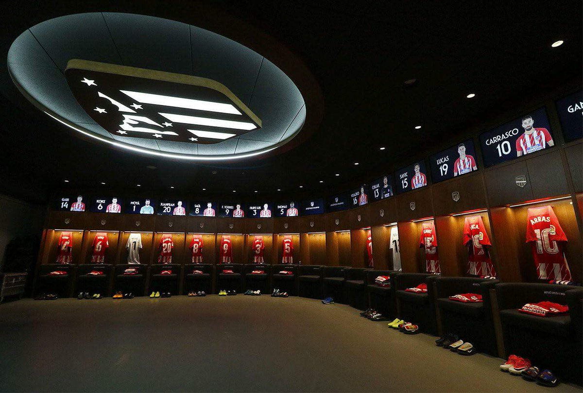 BeFootball on X: "Le vestiaire de l'Atletico Madrid dans son nouveau stade  😍 https://t.co/ikBRDxyauc" / X