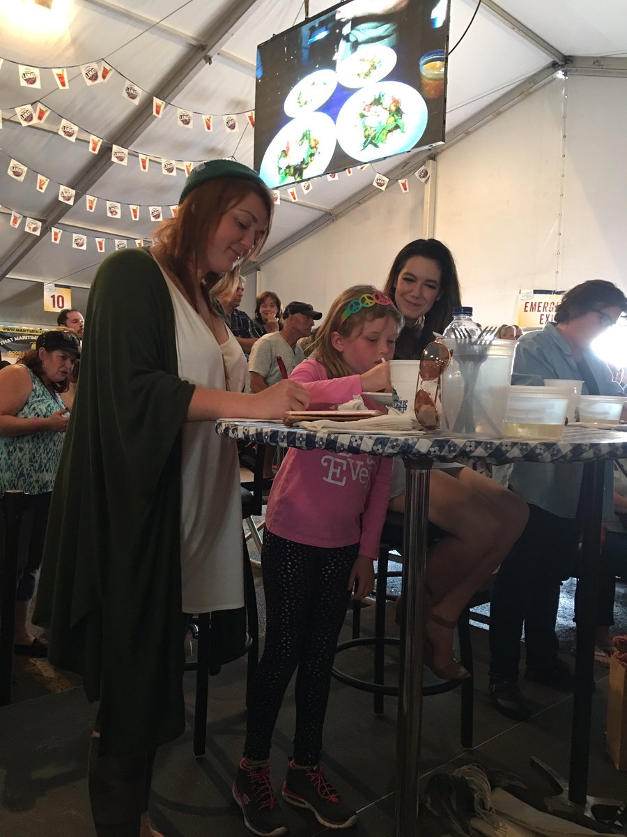 Ireland loved watching her 3rd Garland cooking competition &amp; even got to sample Chef MacLeod's dish with the judges! Thanks <a href="/PEI_Shellfish/">PEI International Shellfish Festival</a>