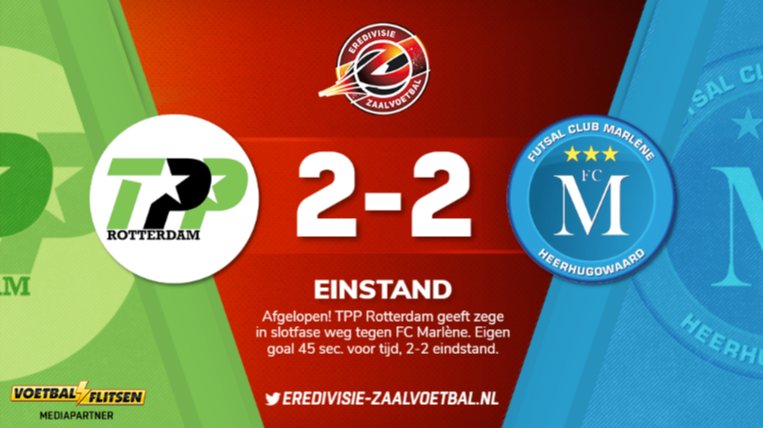 EredivFutsal's tweet photo. Afgelopen. Knap gedaan van @FCMarlene; met man minder in slotfase gelijk tegen @TPPROTTERDAM. Beelden 2e helft 👇.

https://t.co/LpUfa8umF8 https://t.co/iblGbRKFxM