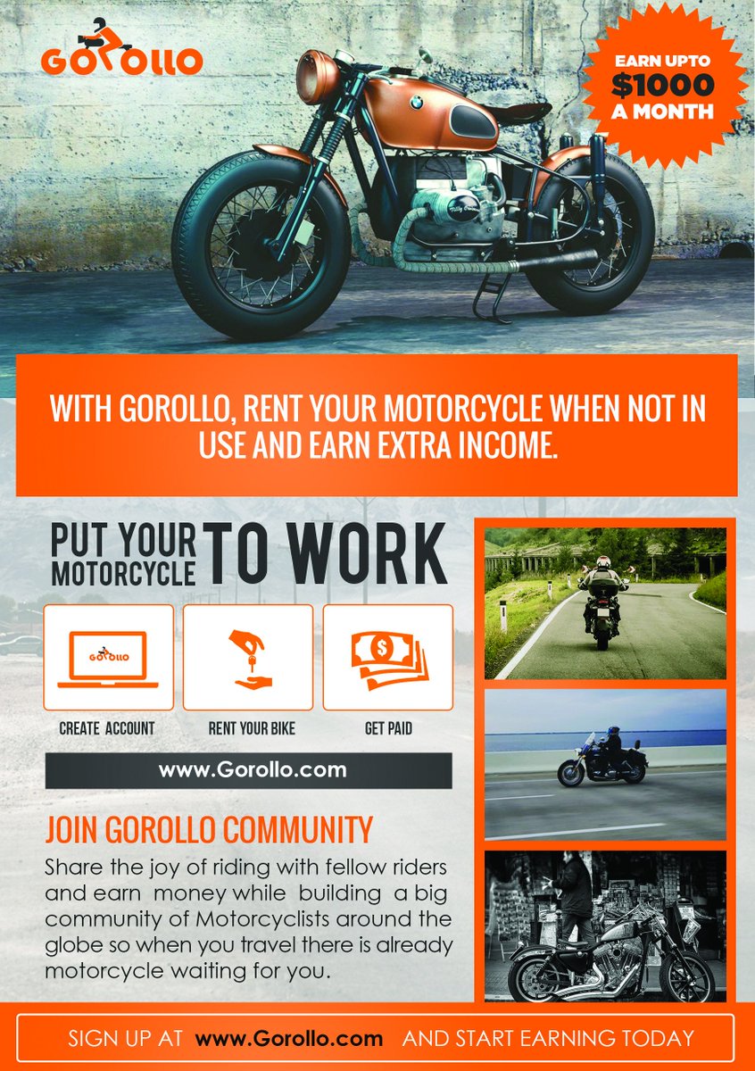 letsGorollo's tweet image. Gorollo welcomes all the motorcycle lovers to join our community!🏍️😎🛵
#motorcycle #makemoney #bikers #Travel #Riders #motorcycles #gorollo