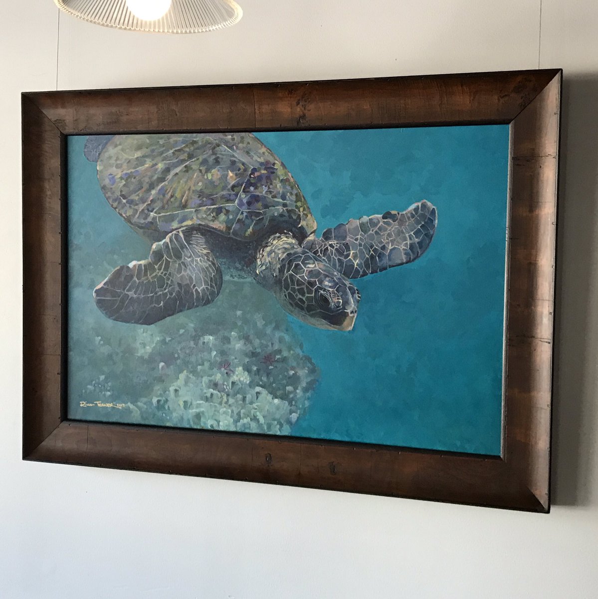 TesnerFineArt's tweet photo. My painting "Wailea Honu" is now on display at One Trick Pony, in Grand Rapids. ArtPrize voting starts Sep. 20. Vote code 64676. #ArtPrize9 https://t.co/djweQrIg9v