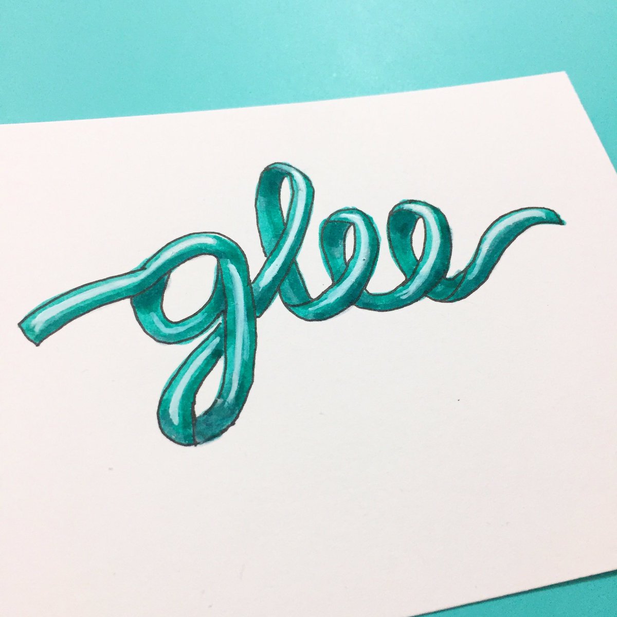 NanetteTracy's tweet photo. #glee 🤗 @tombowusa #lettering #ribbonlettering #handlettering #font https://t.co/dGd6UscW4R https://t.co/Vwd0hUEkAi