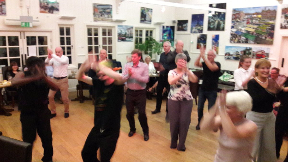 Attending the 41 Club summer dinner. Salsa dancing! Great fun #joinin